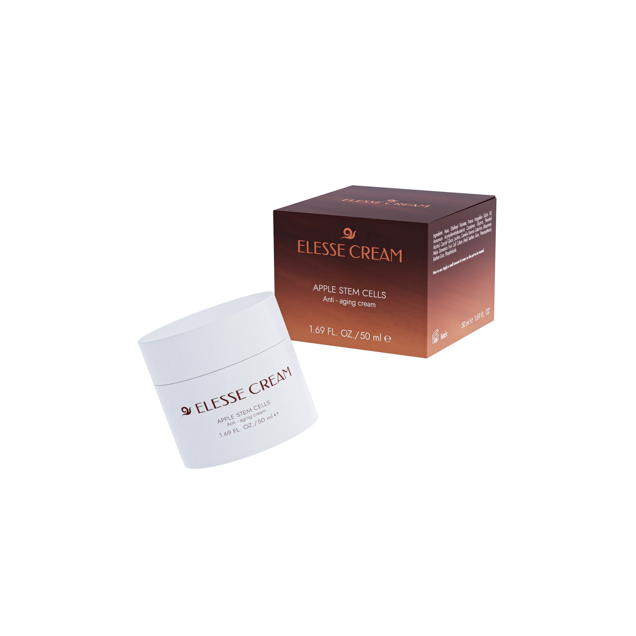 Elesse Cream, vasetto da 50 ml di crema antirughe alle cellule staminali di mela